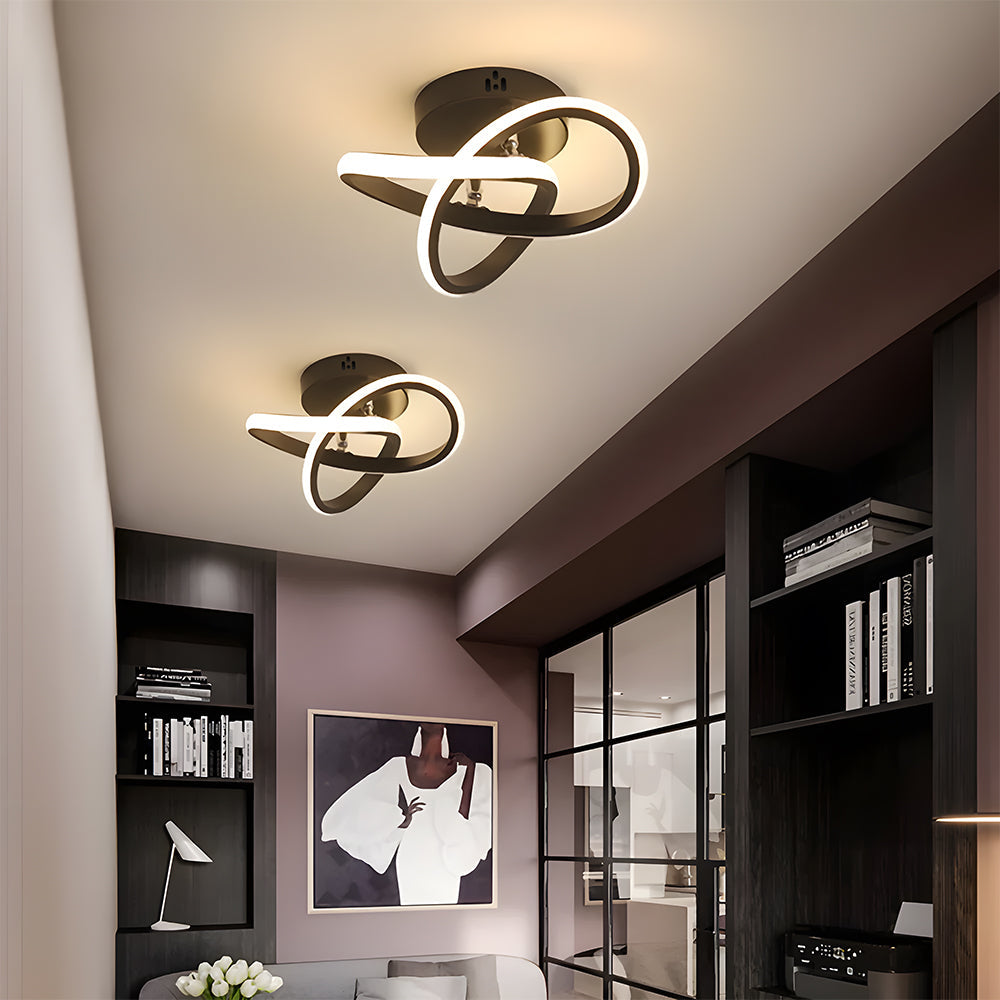 White LED Ceiling Light | Circular Flush Mount Design | Even Illumination for Hallways and Living Rooms