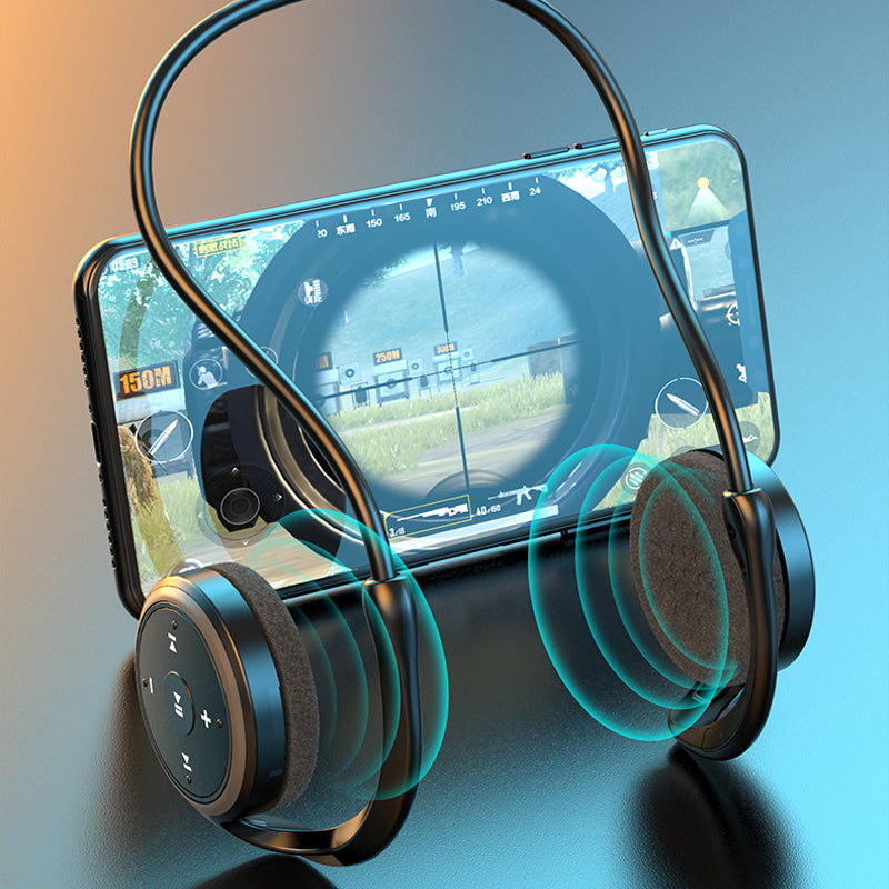 Wireless Bluetooth Head Phones with a Neckband | On Ear Headphones with Built In MP3 Player | microSD up to 32 GB, 10 Hours