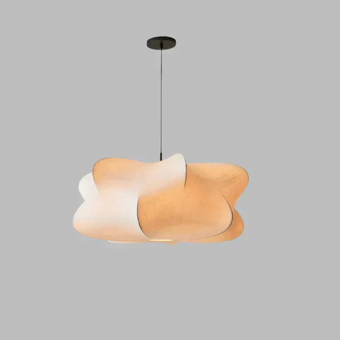 Silk Pendant Lamp with Wabi Sabi Design | Organic Sculptural Shade | Soft Diffused Lighting for Living Rooms and Lounges