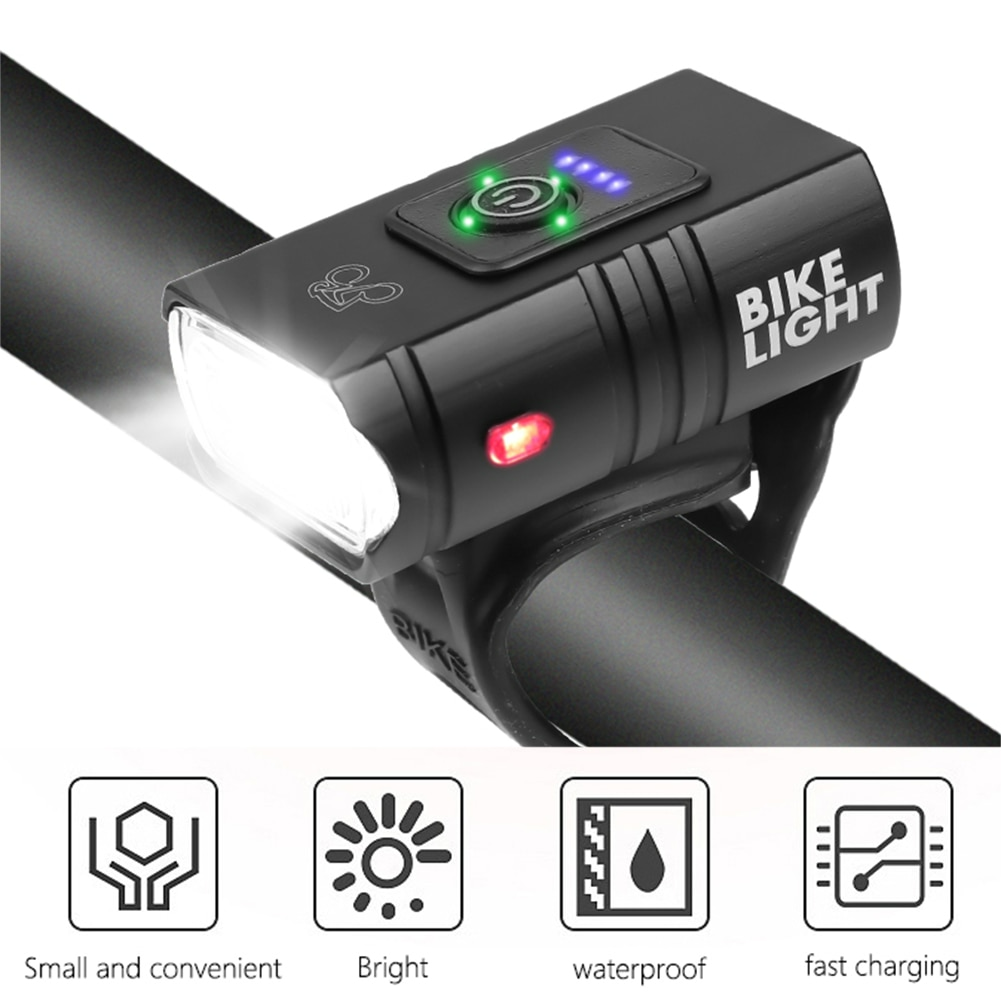 USB Rechargeable Bike Light for Handlebars | 1000 mAh Battery with Six Modes | Doubles as an Emergency Flashlight