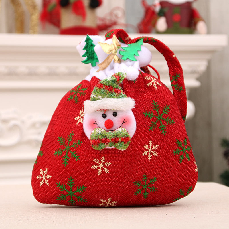 Santa Claus Decoration Drawstring Gift Bag for Christmas