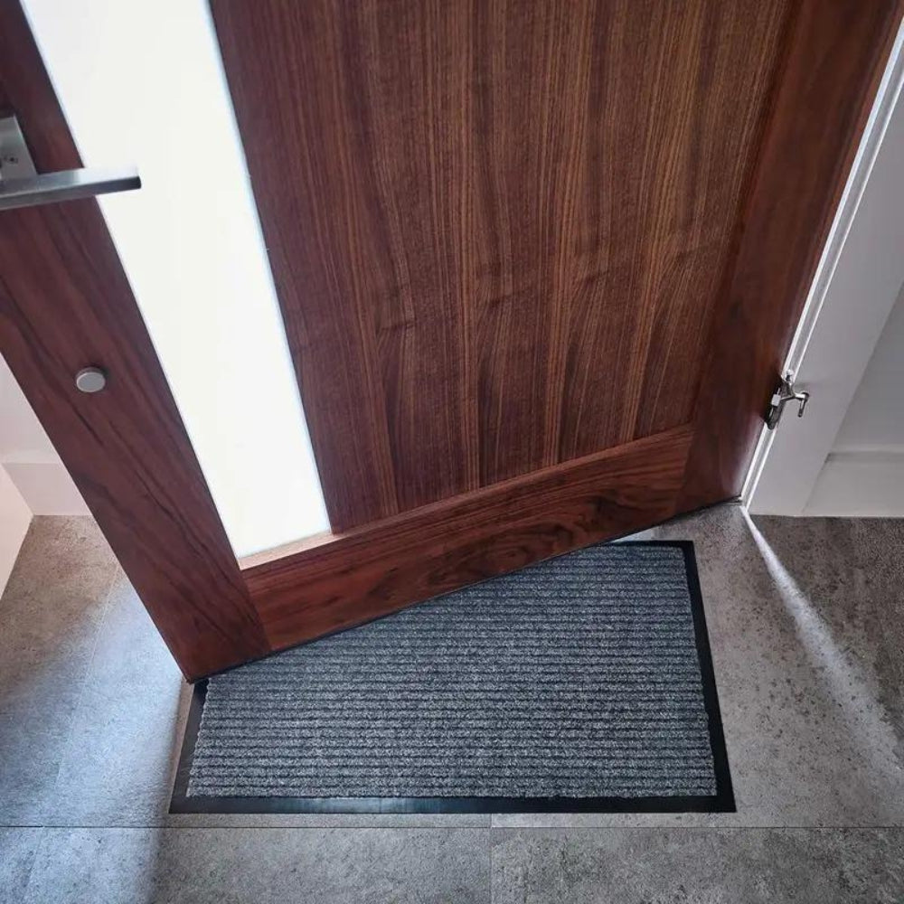 Striped Door Mat for Entryway Floors | Durable for Regular Foot Traffic | Defines Any Entrance Space