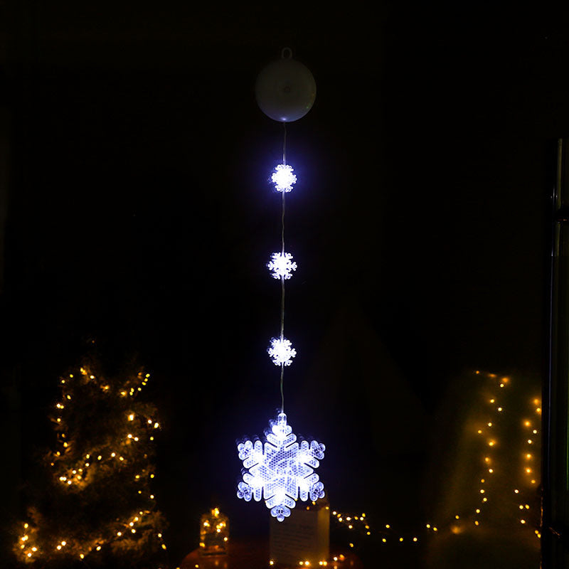 LED Christmas Window Lights with Suction Cup and Timer