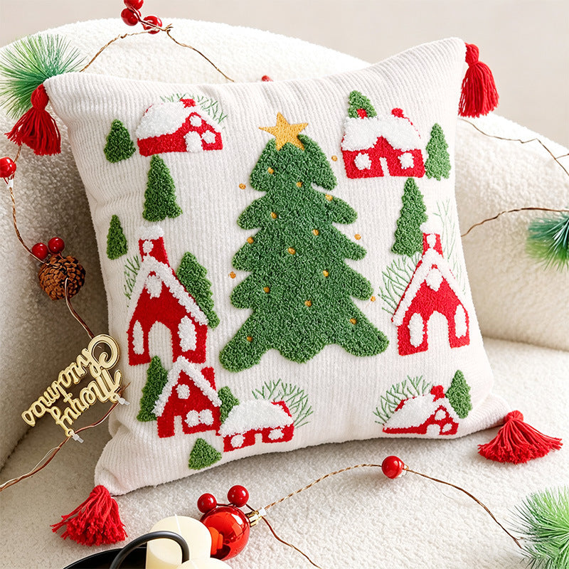 Christmas Throw Pillow Covers for Couch with Festive Designs