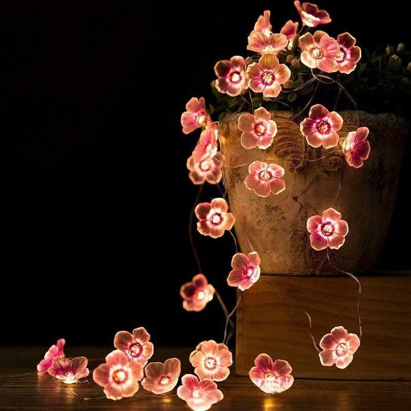LED Christmas Tree String Lights with Copper Wire and Motifs