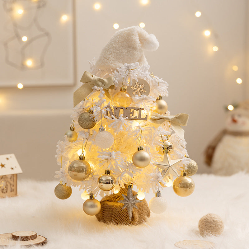 Mini Tabletop Artificial Christmas Tree with Ornaments, 50 cm