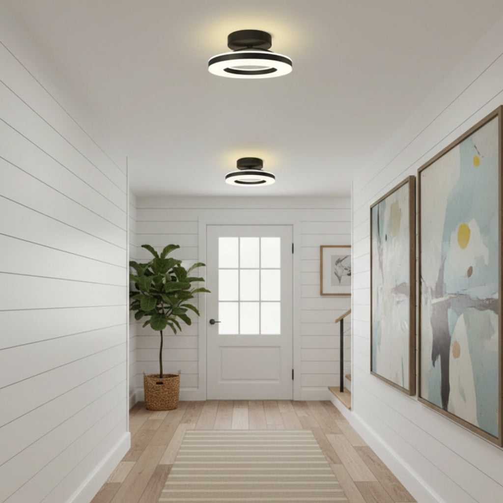 Modern LED Ceiling Light | 3 Sizes and 3 Finishes Available | Flush Mount with Cool, Warm, or 3-Color Switch
