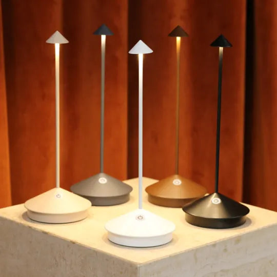Cordless LED Table Lamp with Dimmable Brightness | USB Rechargeable Battery | For Indoor and Covered Outdoor Use