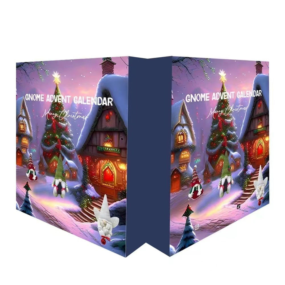 Christmas Advent Calendar with 24 Plush Gnome Figures