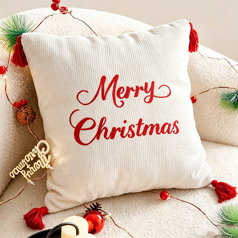 Christmas Throw Pillow Covers for Couch with Festive Designs