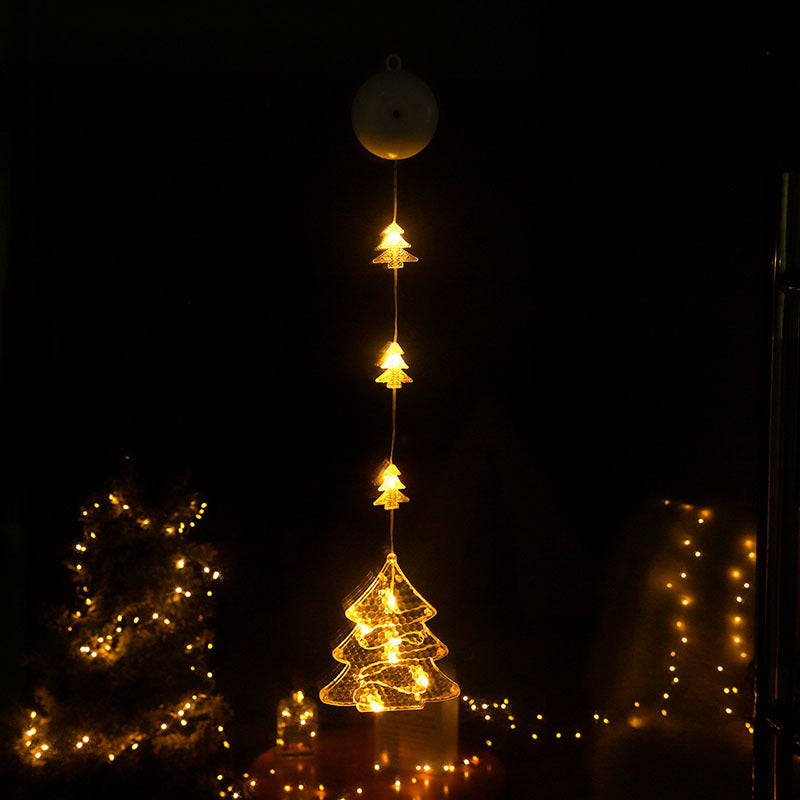 LED Christmas Window Lights with Suction Cup and Timer