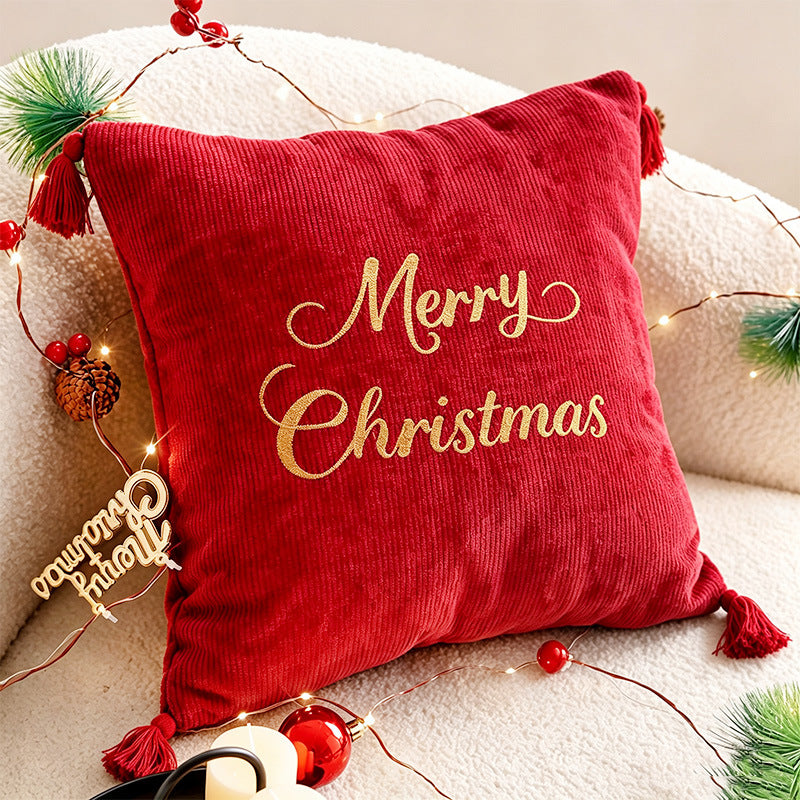 Christmas Throw Pillow Covers for Couch with Festive Designs