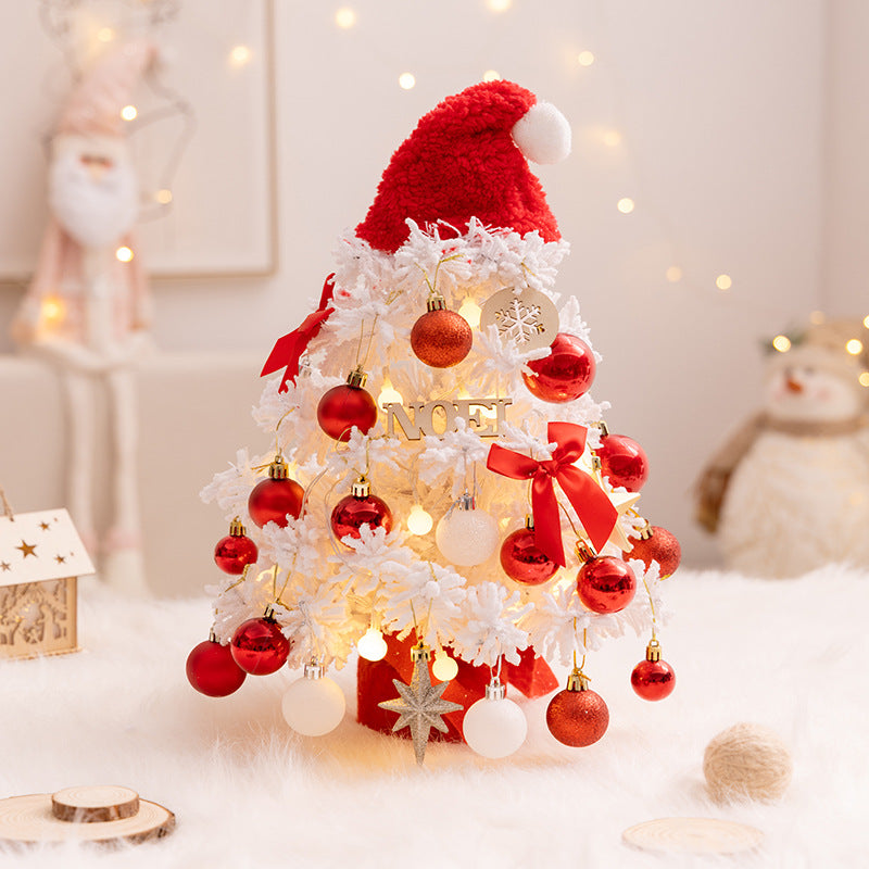 Mini Tabletop Artificial Christmas Tree with Ornaments, 50 cm