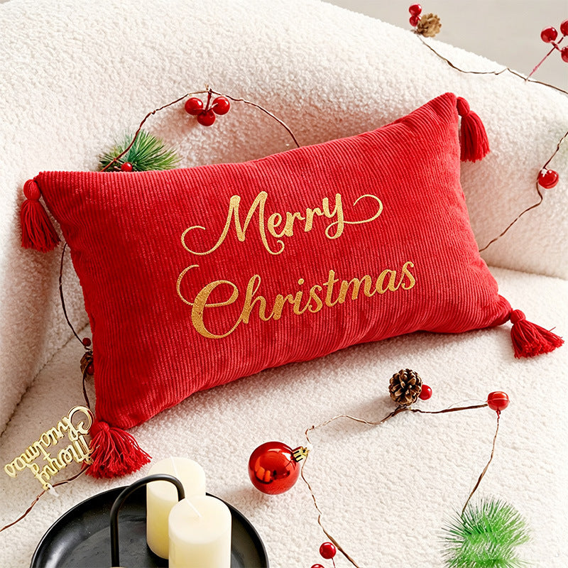 Christmas Throw Pillow Covers for Couch with Festive Designs