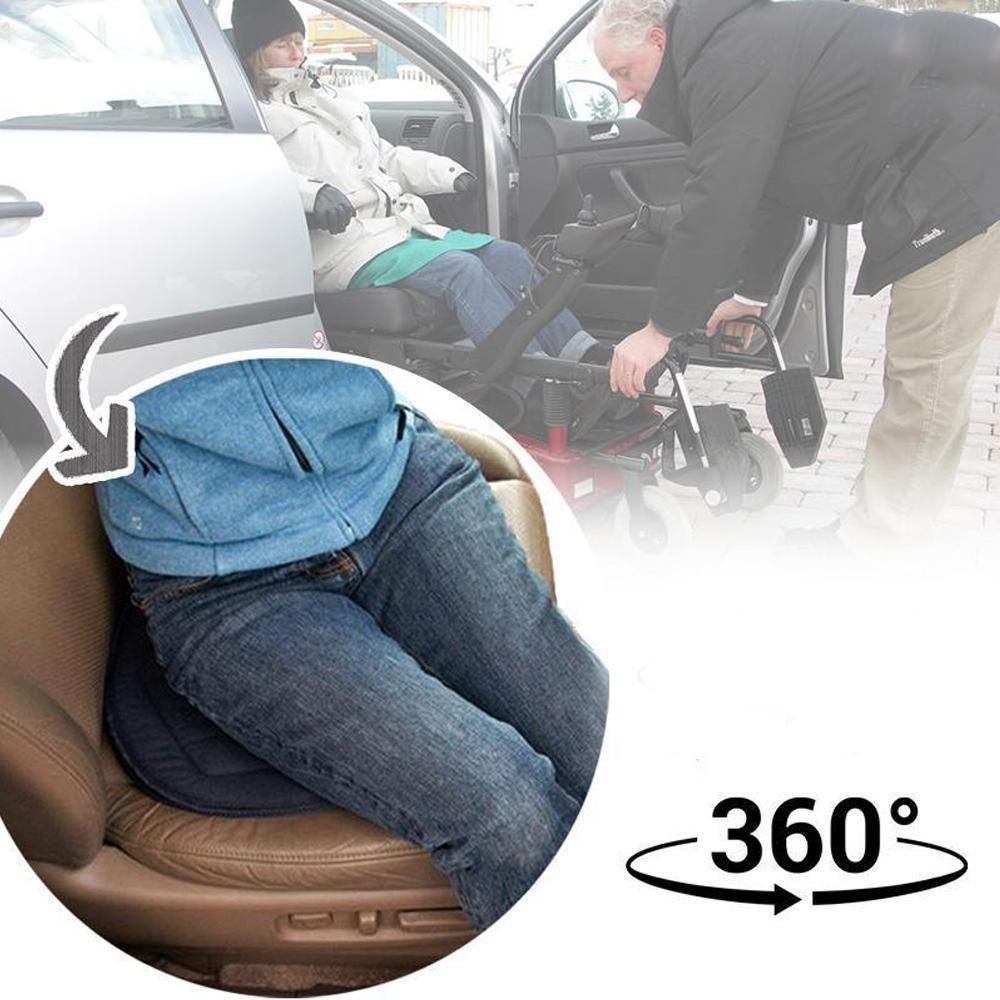 Swivel Seat Cushion That Turns 360 Degrees, 15.7 Inches Across | Non-Slip Textured Underside | Black, Beige, Coffee or Red