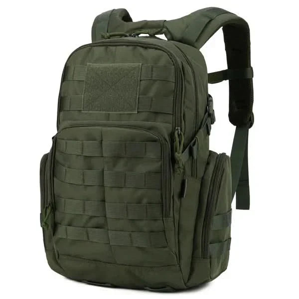Tactical Backpack Water-Resistant Synthetic Material | 6.6 Gallon Capacity | Molle Webbing for Hiking, Travel, and Daily Carry