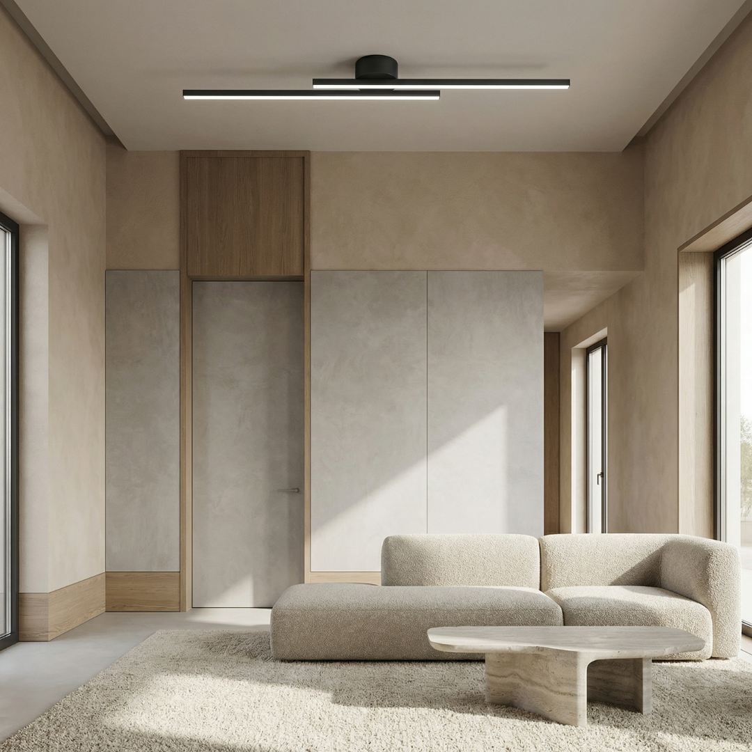 Modern Aluminum LED Ceiling Light | Slim Circular Design | Consistent Illumination for Living Rooms and Bedrooms
