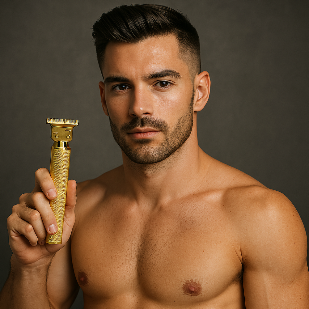 Cordless Barber Hair Trimmer with Carbon Steel Blades | 120 Minutes per Charge from a 1400 mAh Battery | Black or Gold