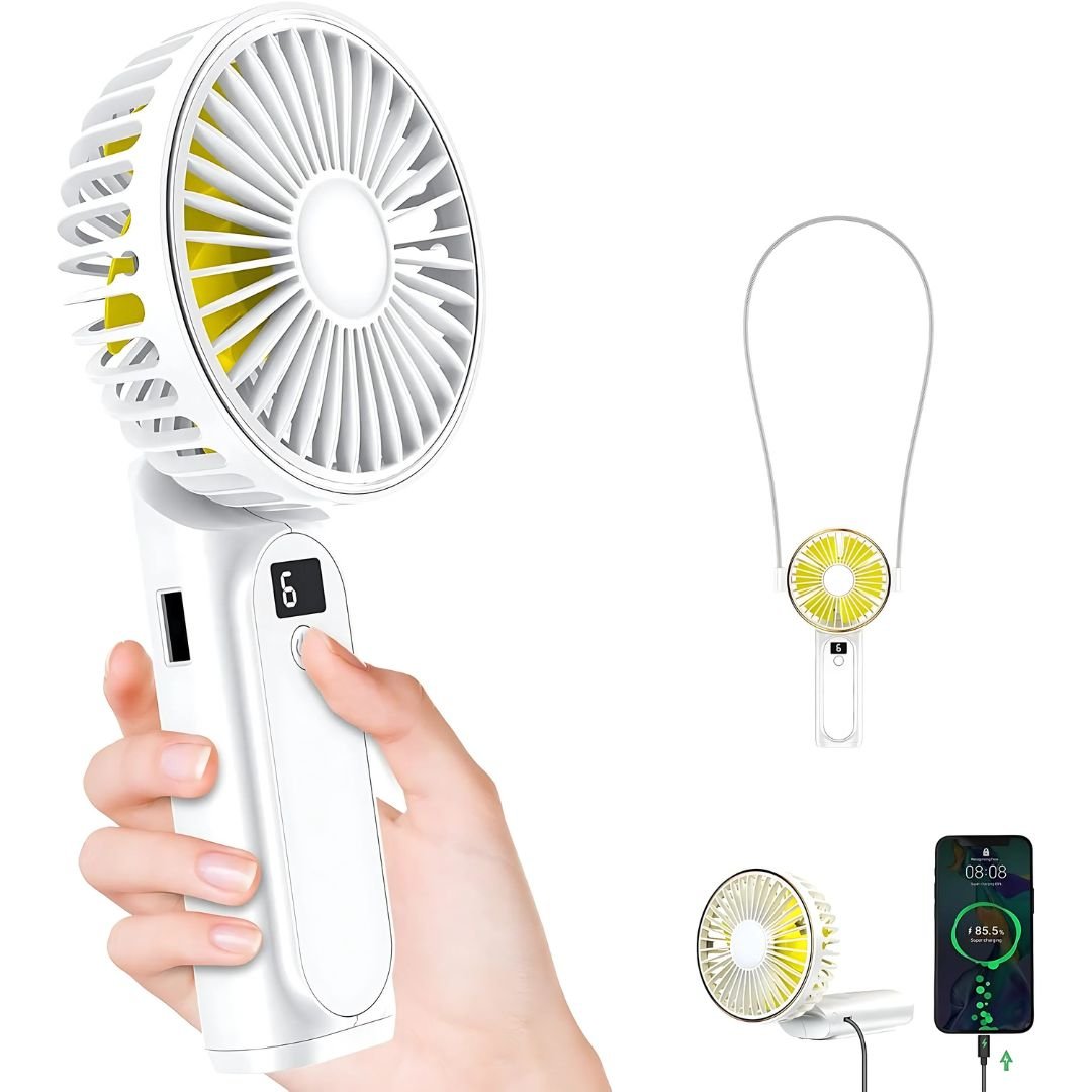 Compact Mini Hand Fan for Quick Cooling | USB Rechargeable, Lightweight | Ideal for Travel & Everyday Use