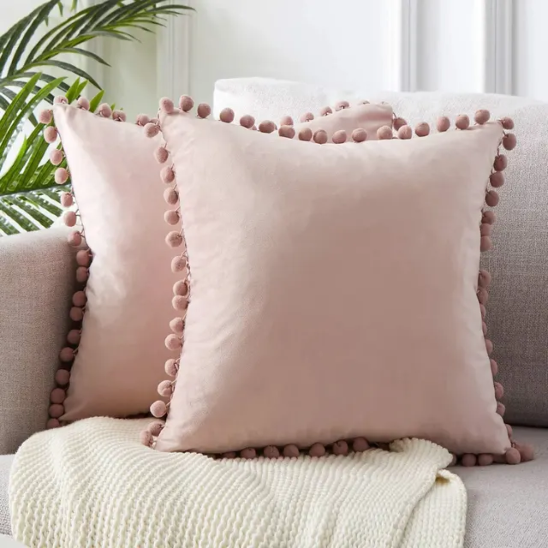Scandinavian Cushion Cover Set, 2 Pack | Cotton-Linen Blend | A Coordinated Minimal Look for Any Room