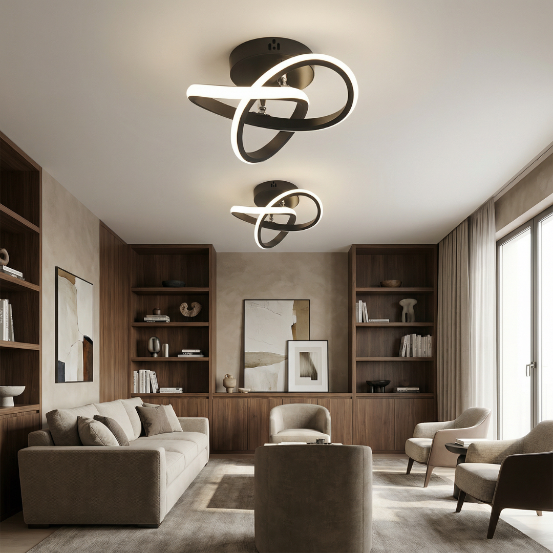 White LED Ceiling Light | Circular Flush Mount Design | Even Illumination for Hallways and Living Rooms