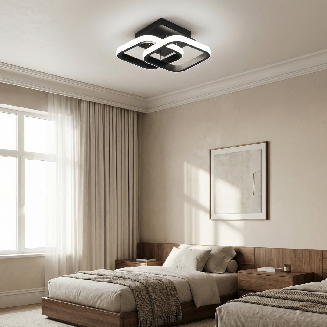 White LED Ceiling Light | Circular Flush Mount Design | Even Illumination for Hallways and Living Rooms