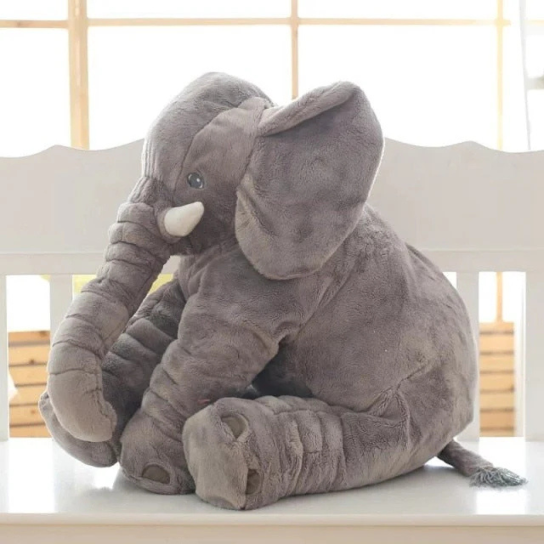 Plush Elephant Cushion with Soft Filled Interior | Lightweight Design | Decorative Pillow for Sofas, Beds, and Chairs