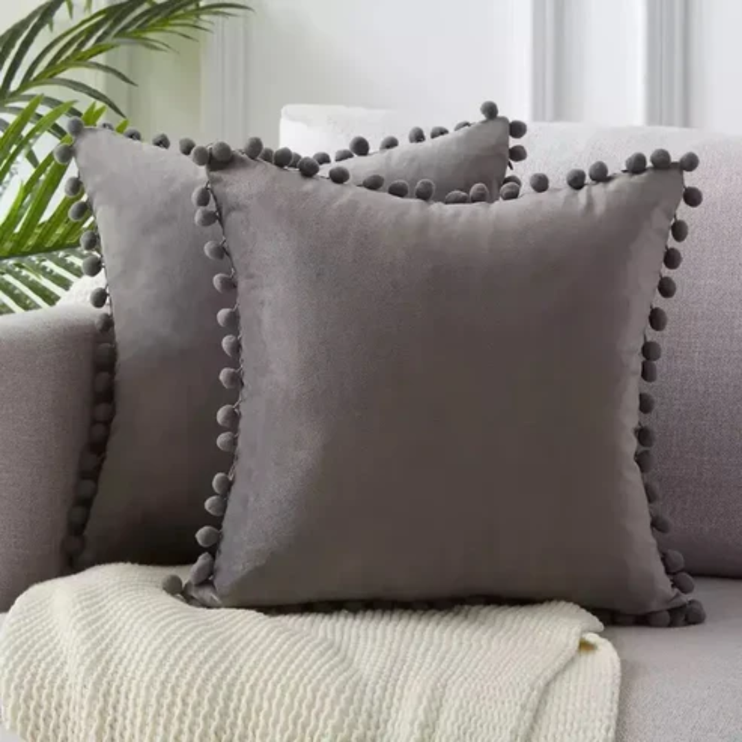 Scandinavian Cushion Cover Set, 2 Pack | Cotton-Linen Blend | A Coordinated Minimal Look for Any Room