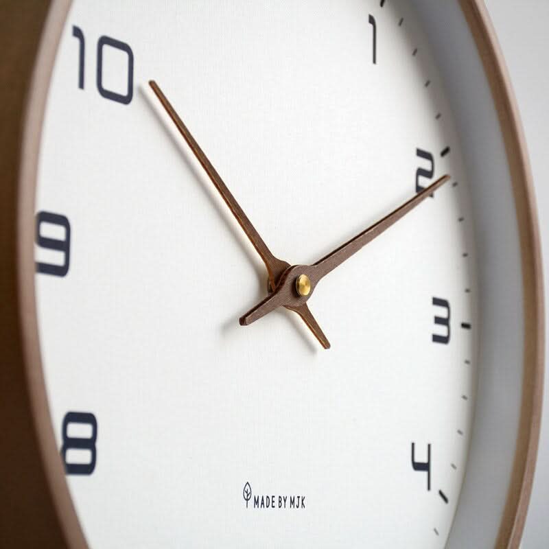 Wooden Wall Clock with Minimalist Scandinavian Design | Analog Display | Wall-Mounted for Living Rooms and Offices