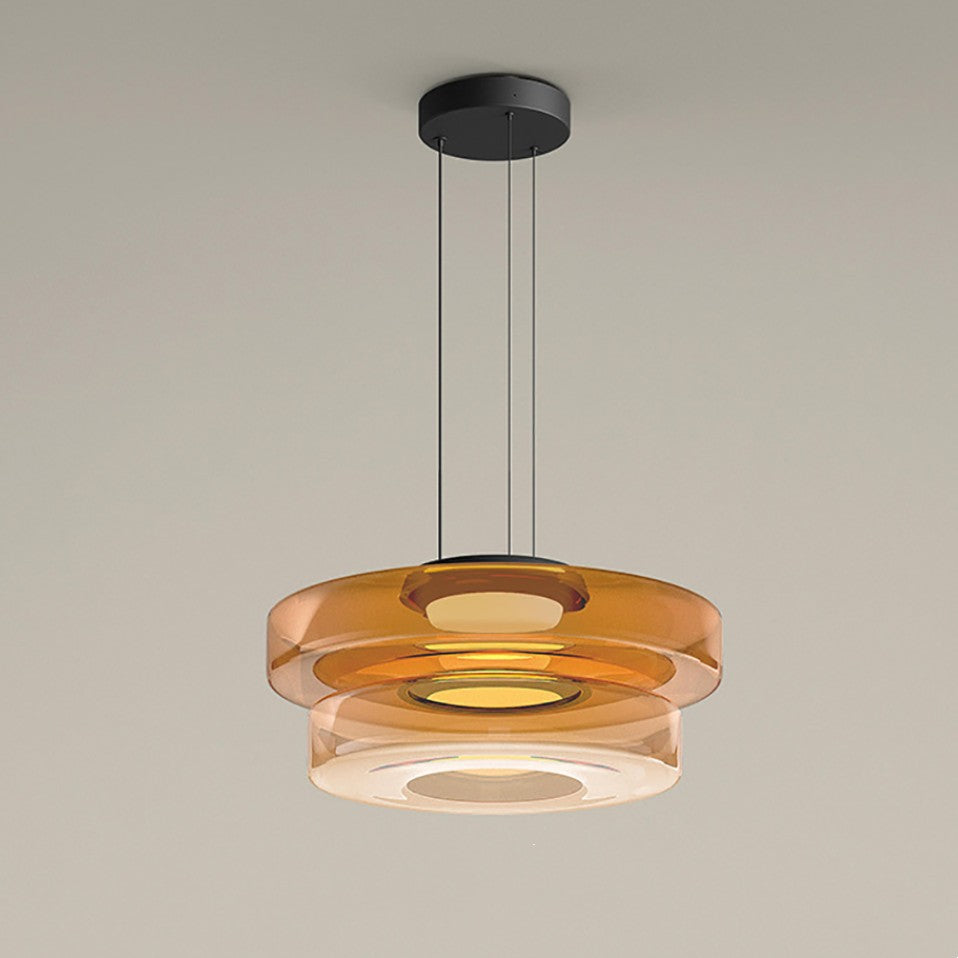 Bauhaus Glass Pendant Light | Smooth Geometric Shade | Ceiling-Suspended Lighting for Kitchens and Living Areas