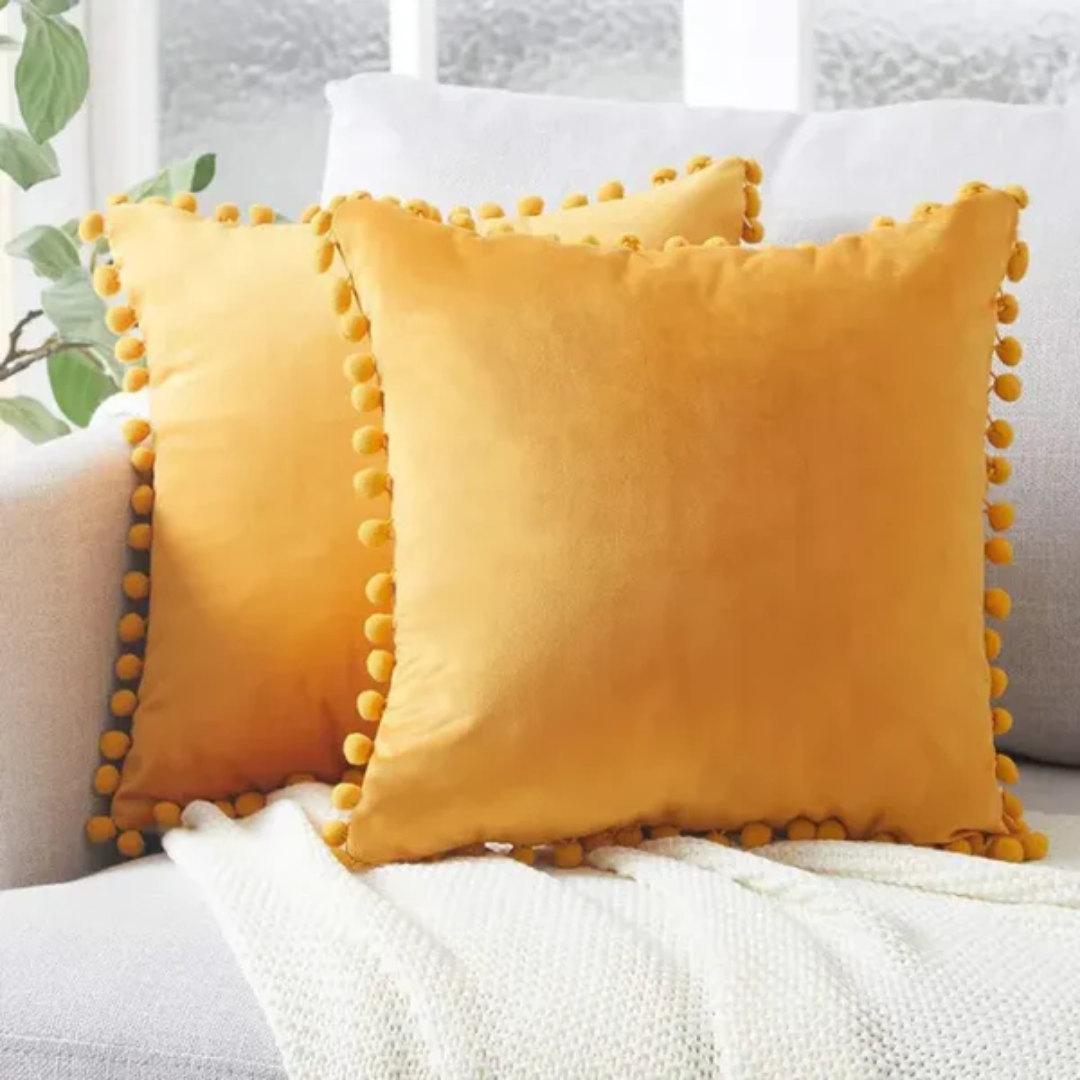 Scandinavian Cushion Cover Set, 2 Pack | Cotton-Linen Blend | A Coordinated Minimal Look for Any Room