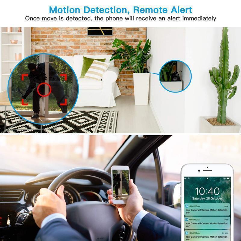 1080p WiFi Security Camera with Magnetic Base | 150 Degree View, Night Vision LEDs | App Control and Live Video