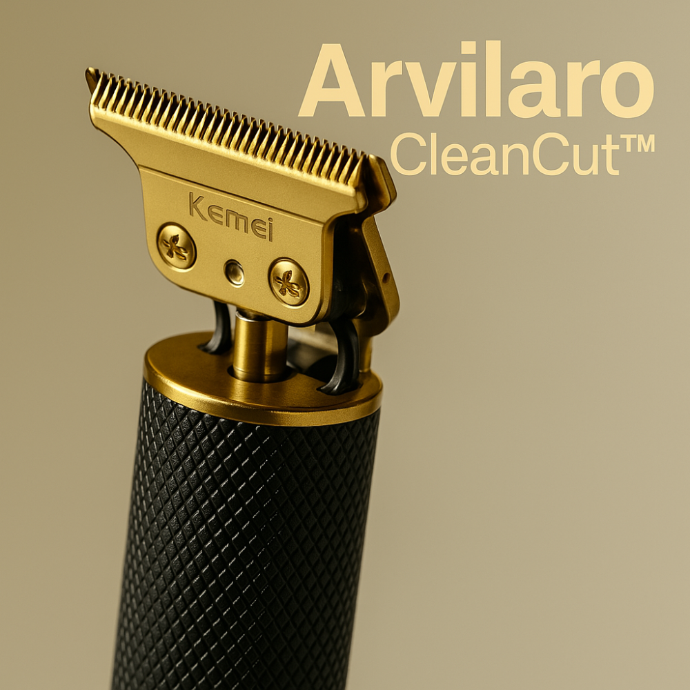 Cordless Barber Hair Trimmer with Carbon Steel Blades | 120 Minutes per Charge from a 1400 mAh Battery | Black or Gold