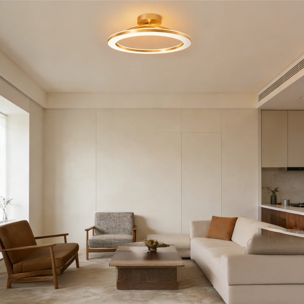 Modern LED Ceiling Light | 3 Sizes and 3 Finishes Available | Flush Mount with Cool, Warm, or 3-Color Switch