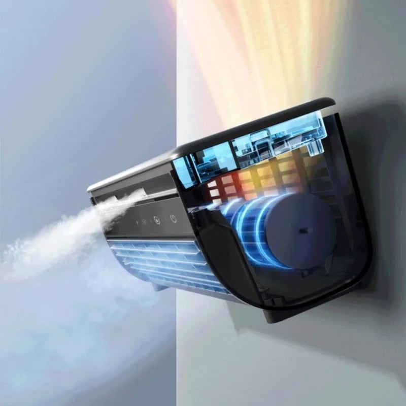 Wireless Rechargeable Air Cooler with Water-Based Cooling | Cordless Design | USB Recharge for Desk or Bedside Use