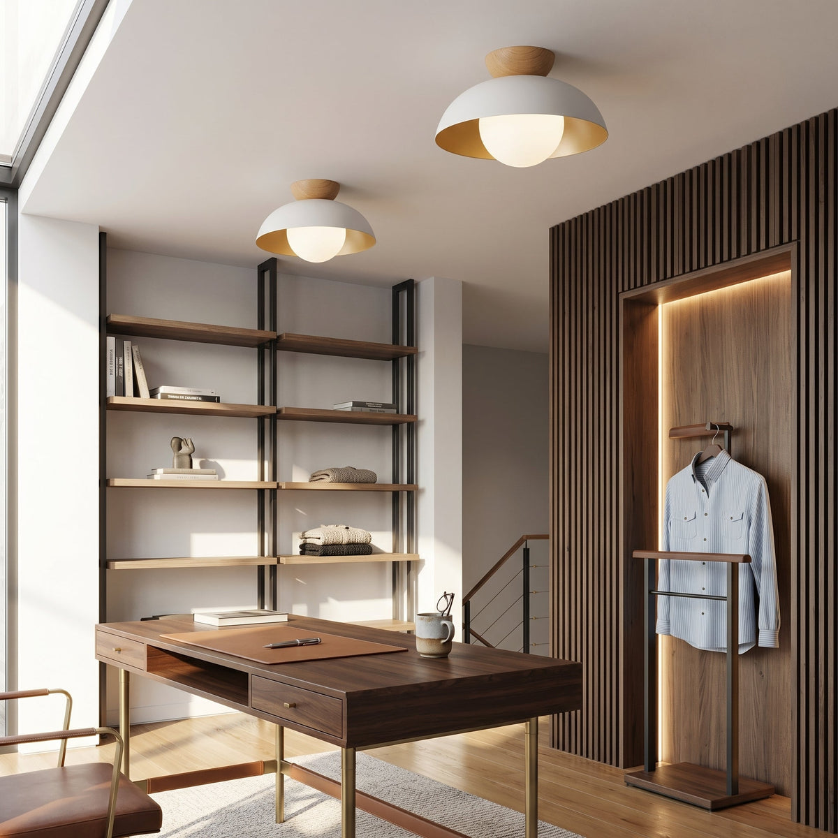 Nordic Iron Ceiling Light with Matte Finish | Focused Downward Illumination | Compatible with LED and Incandescent Bulbs