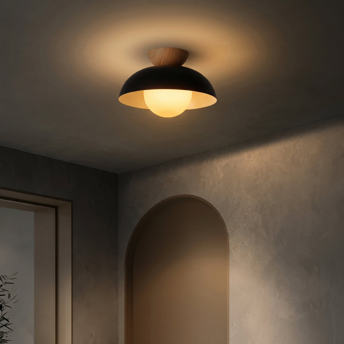 Nordic Iron Ceiling Light with Matte Finish | Focused Downward Illumination | Compatible with LED and Incandescent Bulbs