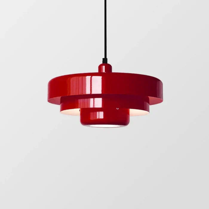 Multi-Layer Metal Pendant Light Ceiling Fixture | Nordic Vintage Shade That Spreads a Glare-Free Glow | White