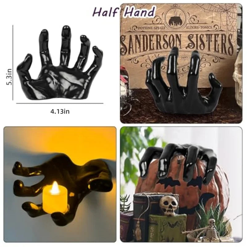 Halloween hand wall prop used as a gothic decor accent