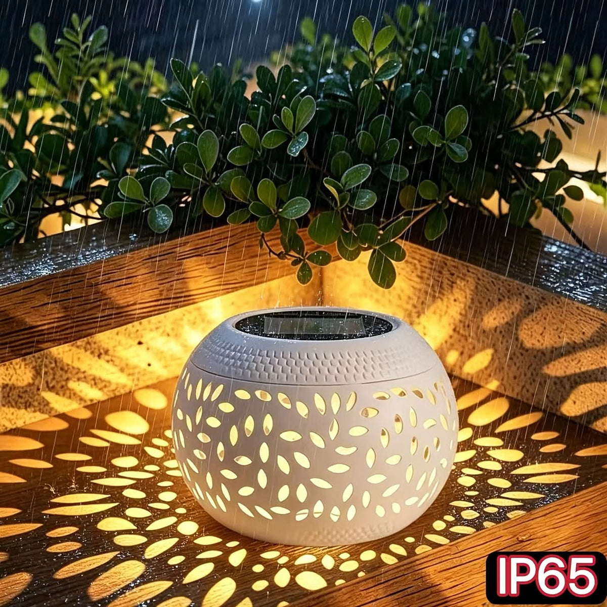 Outdoor Solar-Powered Metal Table Lamp with Toggle Switch | White, Black or Copper | Warm-White Auto-Charging Lantern