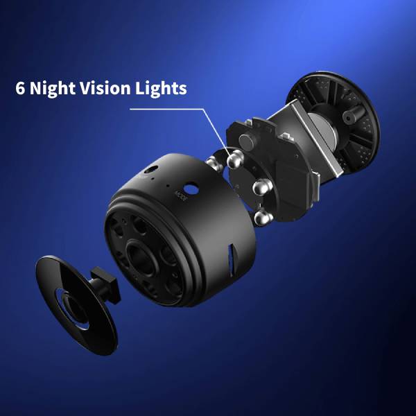 Mini WiFi Camera with a Magnetic Mount | 1080p HD Video, Infrared Night Vision and Phone App for Home or Vehicle