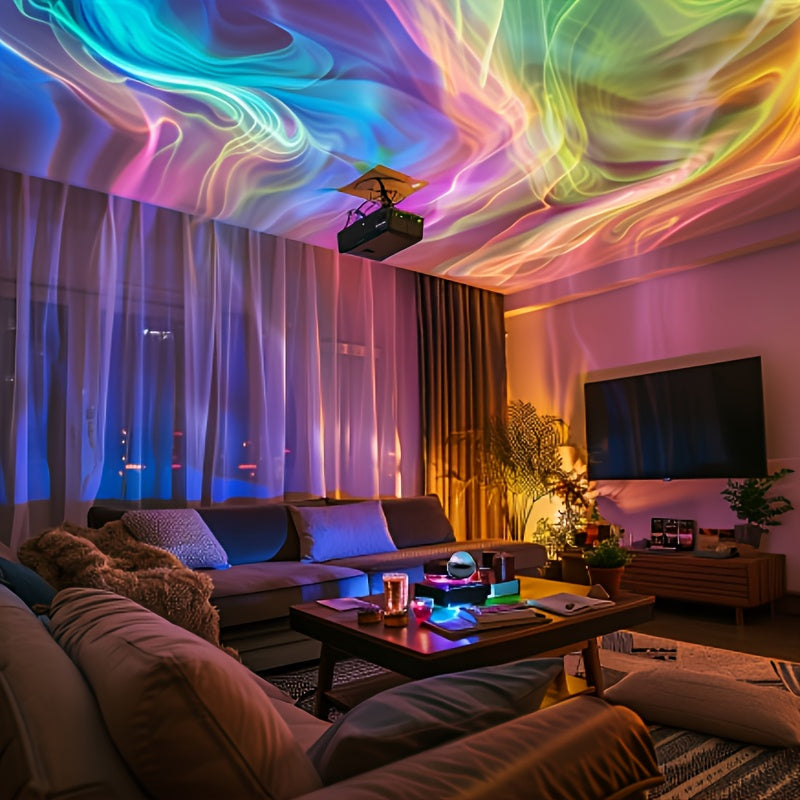 Aurora Projector for a Bedroom Ceiling and Walls | Multicolor Night Light for a Calm Atmosphere or a Party