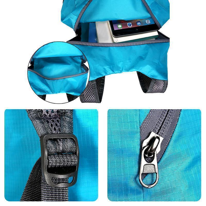 Foldable Travel Backpack That Packs Into Its Own Pouch | Lightweight 30D Nylon Daypack for Hiking, School or Carry-On