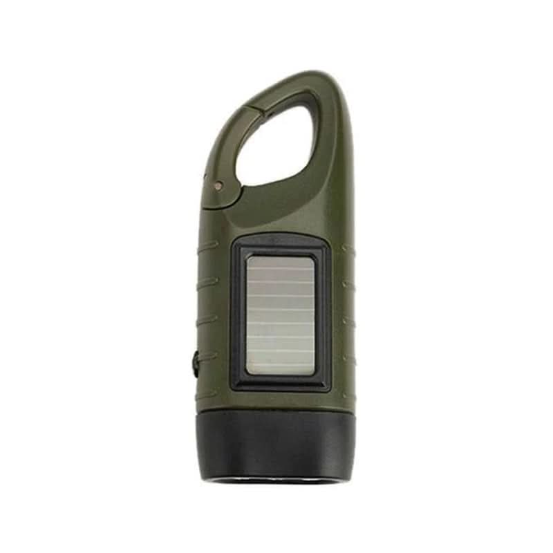Hand Crank and Solar LED Flashlight | Charges Without Electricity | Reliable Portable Light for Camping and Emergencies