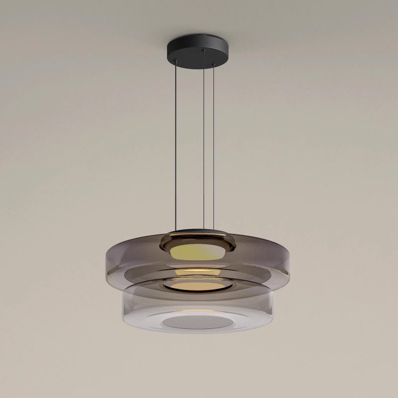 Bauhaus Glass Pendant Light | Smooth Geometric Shade | Ceiling-Suspended Lighting for Kitchens and Living Areas