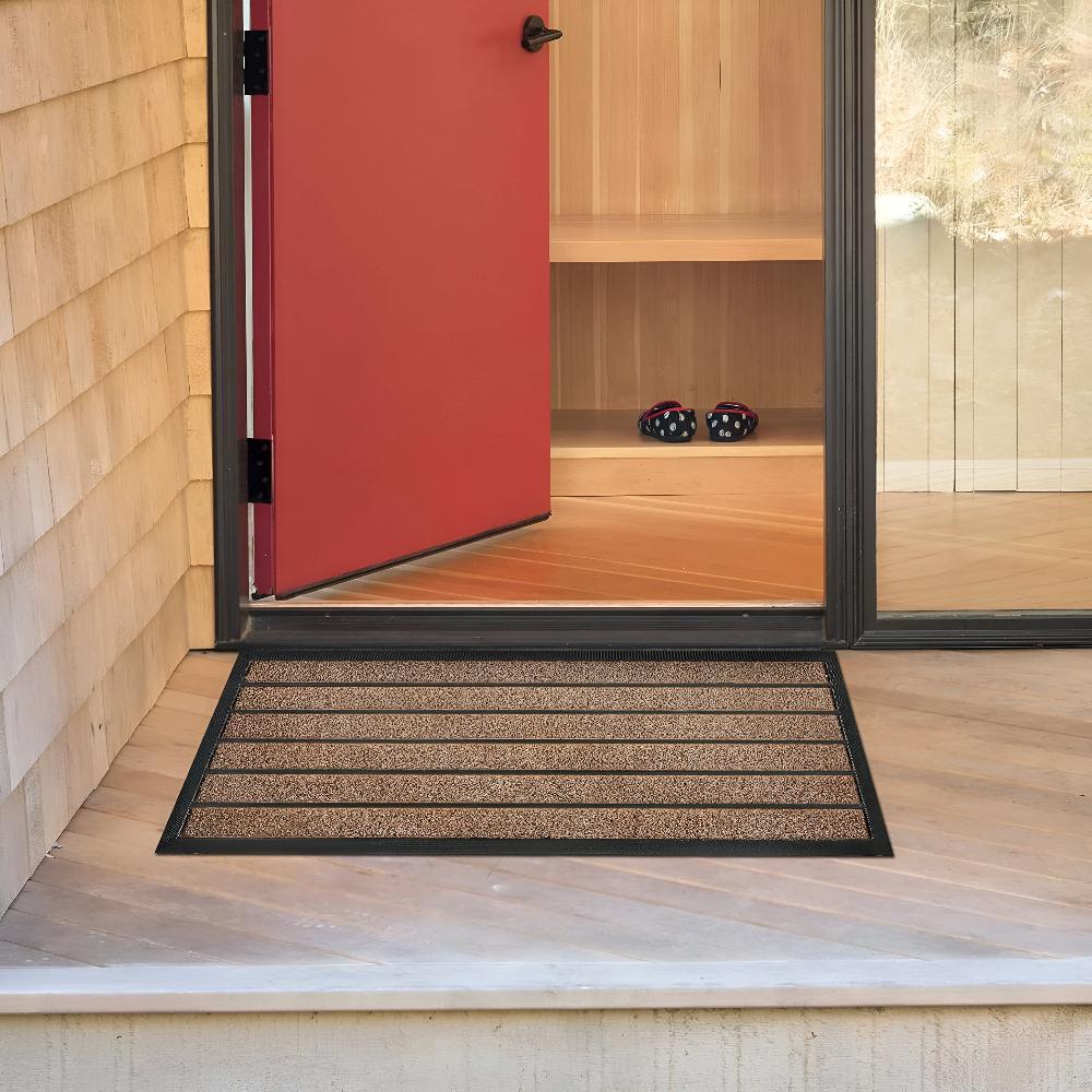 Striped Door Mat with Non-Slip Backing | Stable for High-Traffic Entryways | Durable for Daily Use
