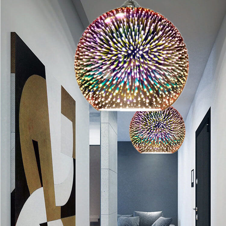 3D Firework Pendant Light | Layered Colorful Design | A Bold Ceiling Statement for Living Rooms and Dining Areas