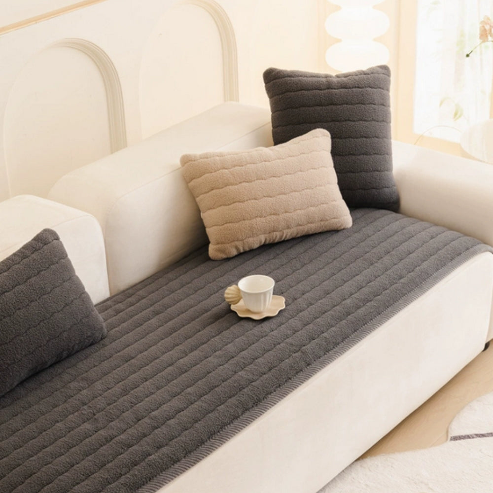 Thick Plush Sofa Cover Slipcover | Full Coverage, Soft Layer | Refreshes and Protects Your Seating