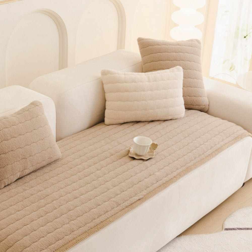 Thick Plush Sofa Cover Slipcover | Full Coverage, Soft Layer | Refreshes and Protects Your Seating