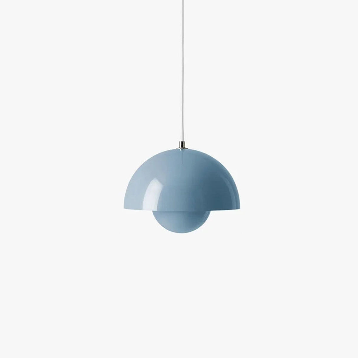 Danish Flower Pendant Light | Layered Metal Shade Design | Available in White, Green, or Pink